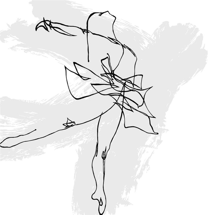 Arabesque on Gray (Ballet Motion Study Arty)