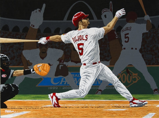 Albert Pujols Men's Hoodie - Red - St. Louis | 500 Level Major League Baseball Players Association (MLBPA)